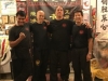 wearing the black school t-shirt